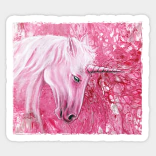 Unicorn - Humble Unicorn - pink bowing Unicorn Sticker